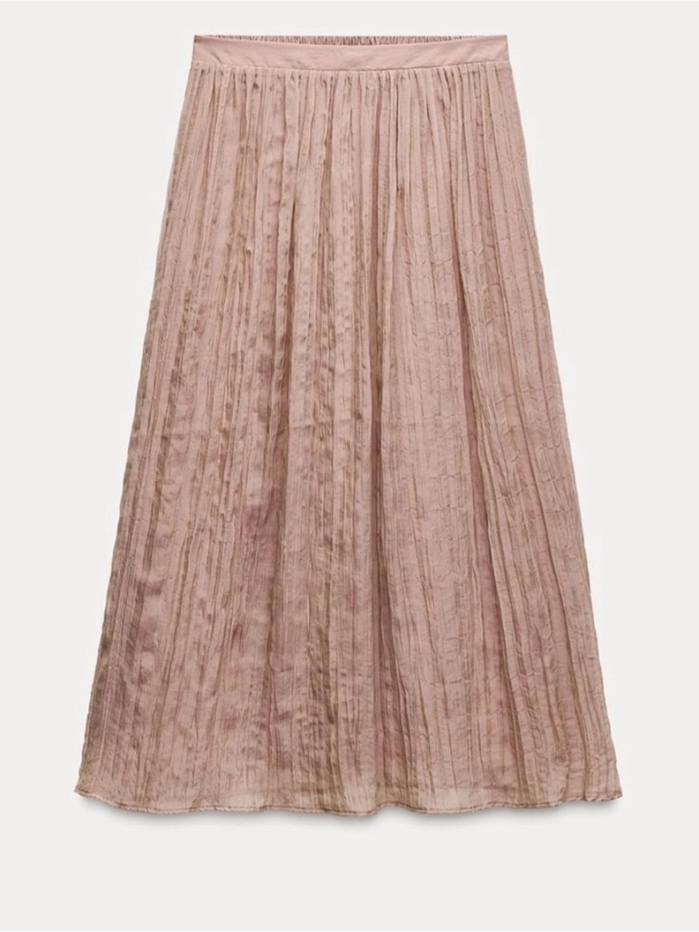Zara Pleated Maxi Skirt in Dusty Rose - Picture 1 of 3